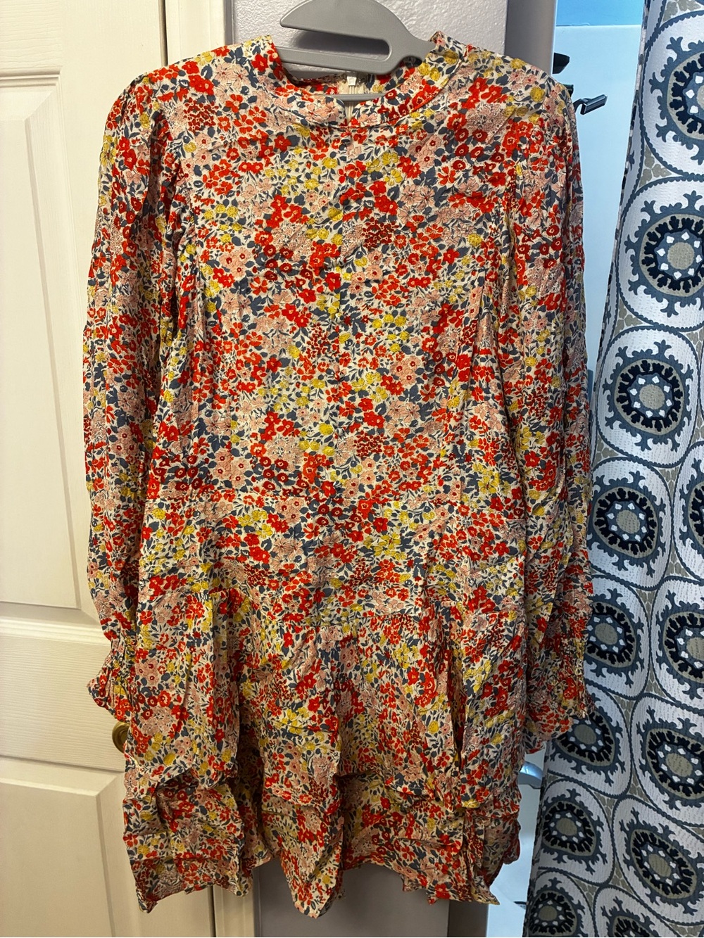 Karlie Floral Long Sleeve Tiered Dress